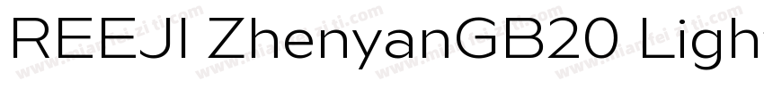 REEJI ZhenyanGB20 Light字体转换